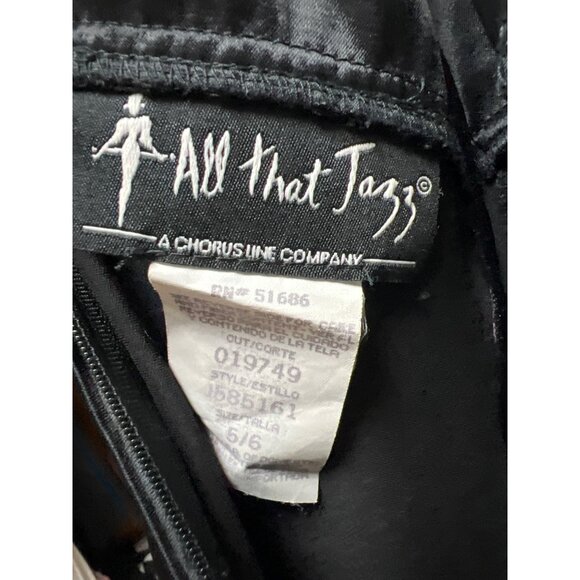 All That Jazz Vintage Y2K Whimsy Goth Black Satin & Velvet Burnout Slip Dress - Picture 6 of 6